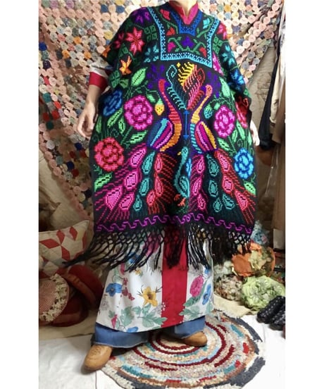 mexican peacock poncho