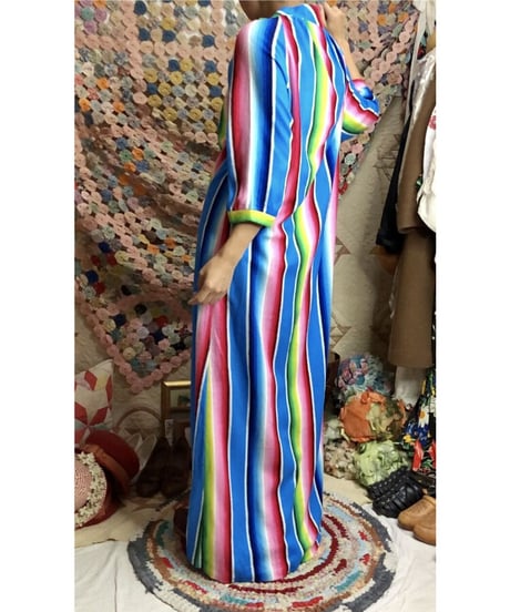 70s multicolored stripe dress