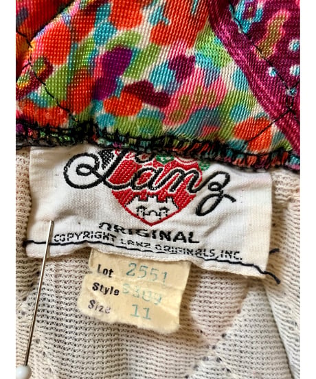 70s paisley quilting skirt