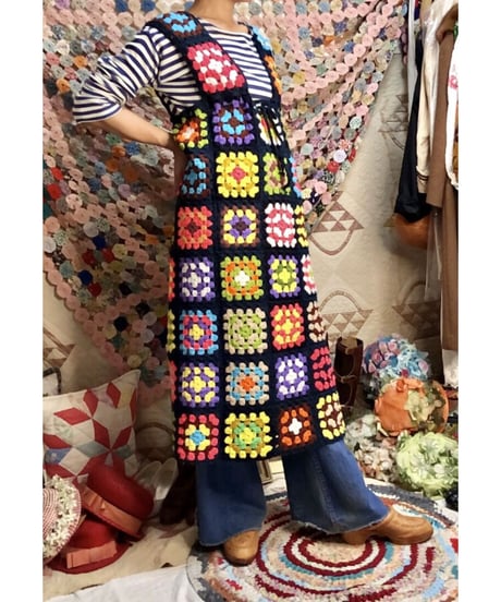 granny square one-piece black