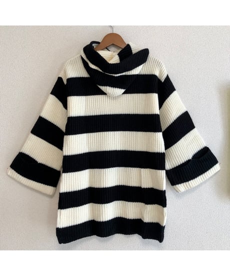 70s stripe hoodie knit