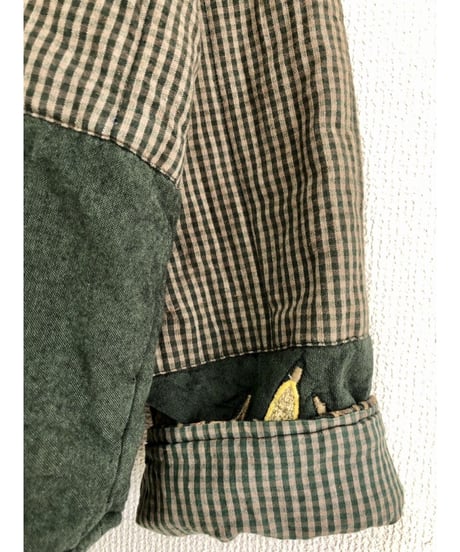 patchwork animal motif quilting jacket