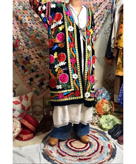 suzani embroidered robe