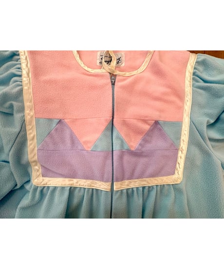 70s pastel fleece dress