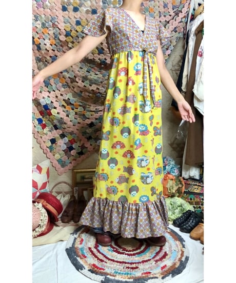 60's funny print summer dress