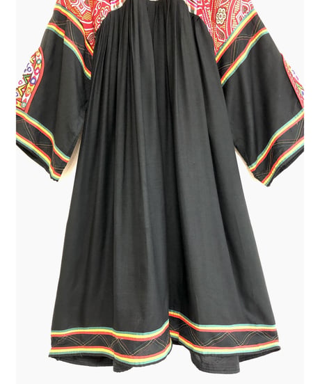 70's mirror work embroidered dress