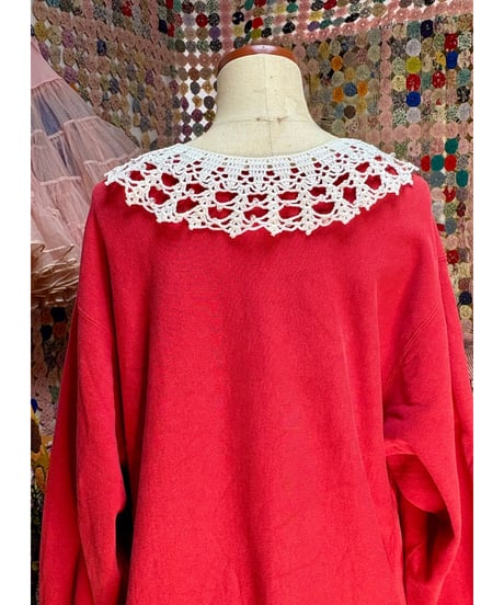 clear beads crochet collar