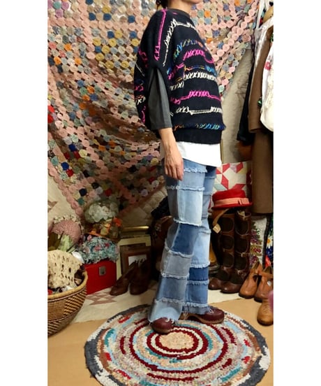 round knit vest