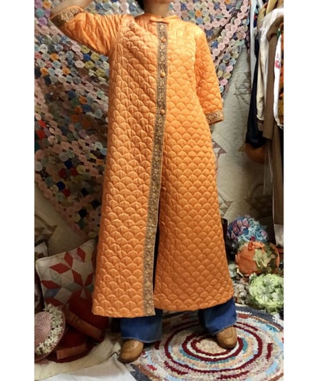 60's quilted robe