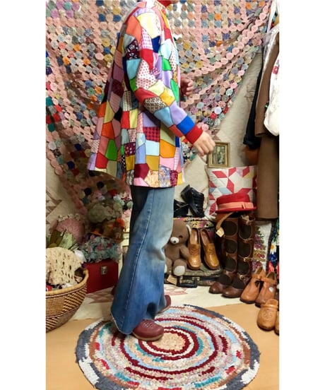 60-70s crazy quilt jacket