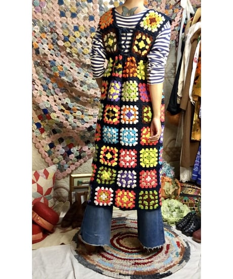 granny square one-piece black