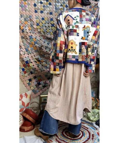 patchwork house motif jacket