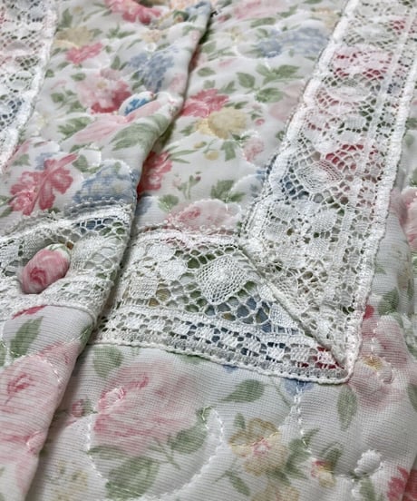 1960's quilting flower robe