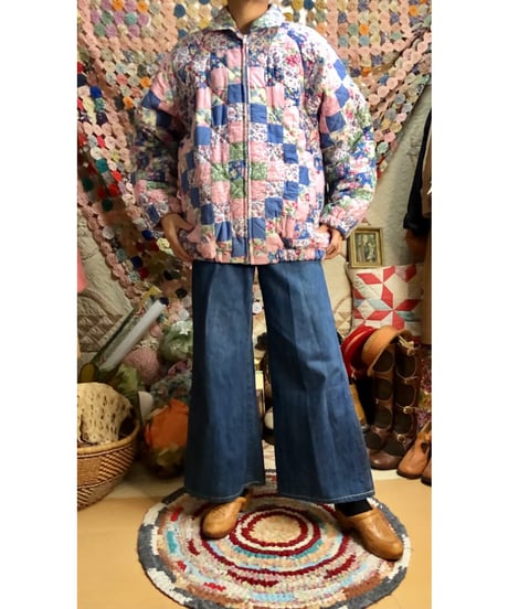 80s patchwork quilt jacket