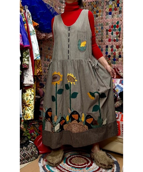 90s flower patch dress
