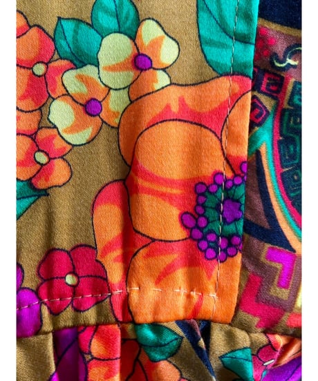 60-70's flower dress