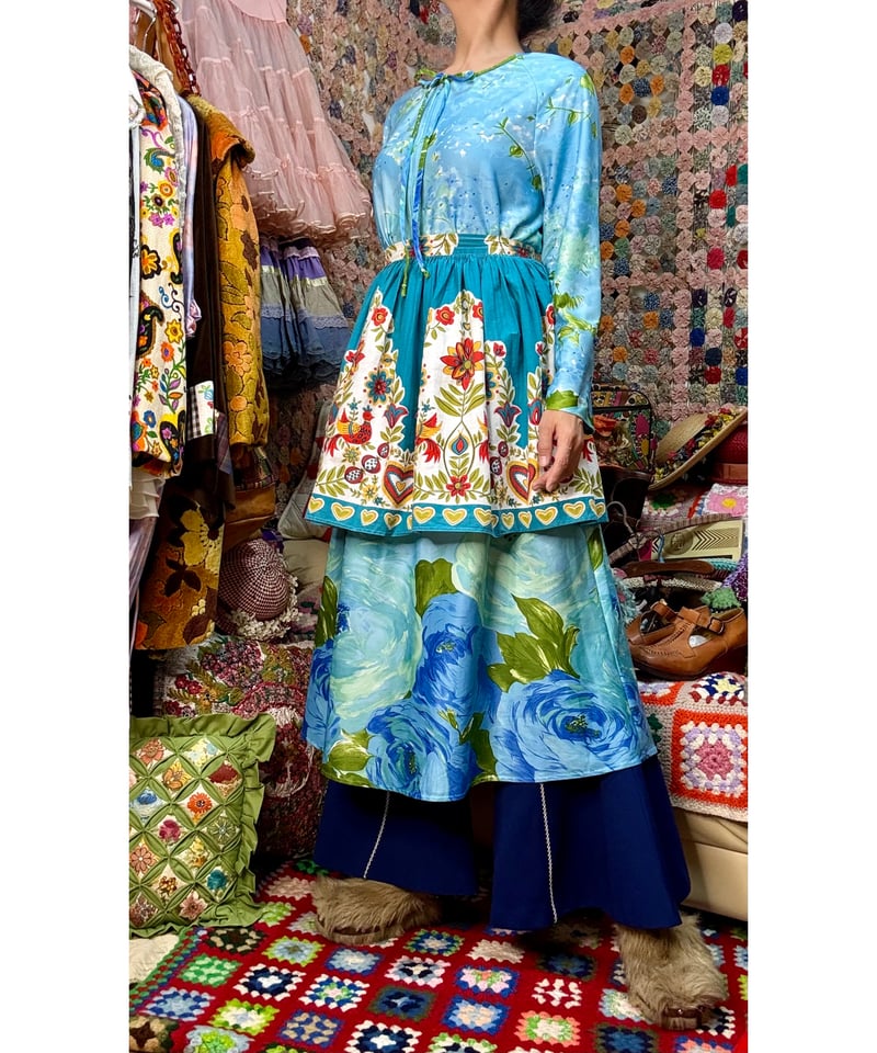 50-60s half apron | Quilt