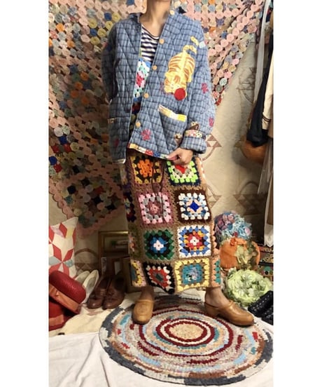 w.face quilting cat jacket
