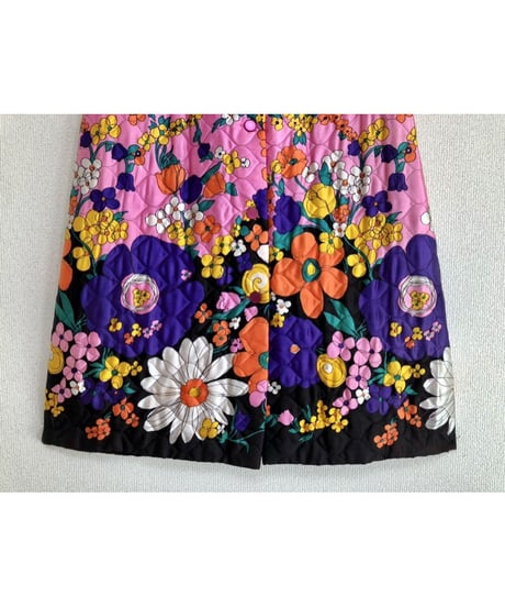 60's flower quilting skirt