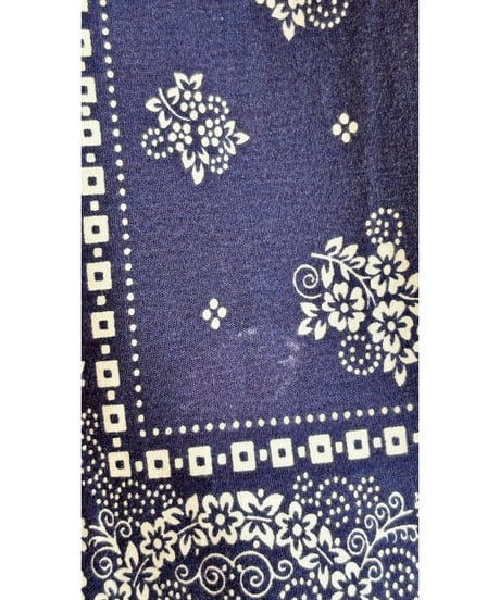 70s bandanna print wide leg pants