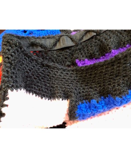 hand knit colorful skirt