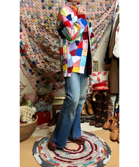 60-70s crazy quilt jacket