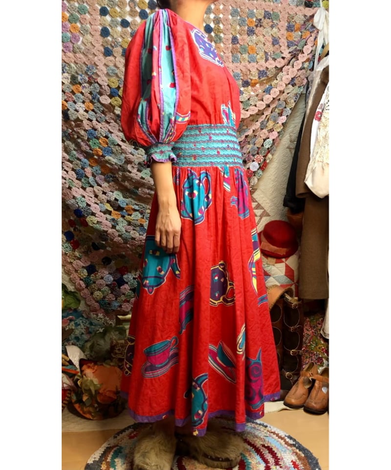 80年代 個性派ワンピース jeanne marc ジェーンマーク ワンピース jeanne marc dress | Quilt