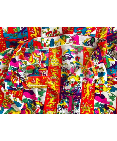 60s oriental print dress