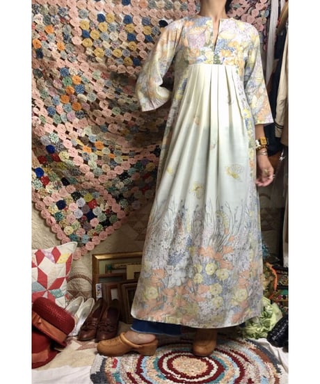 1970's flower and butterfly one-piece