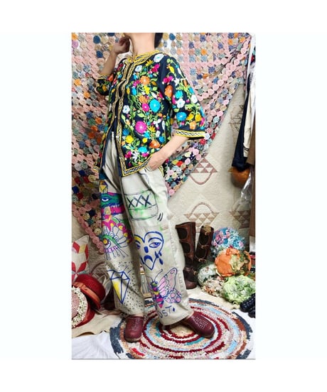 60's floral embroidered shirts
