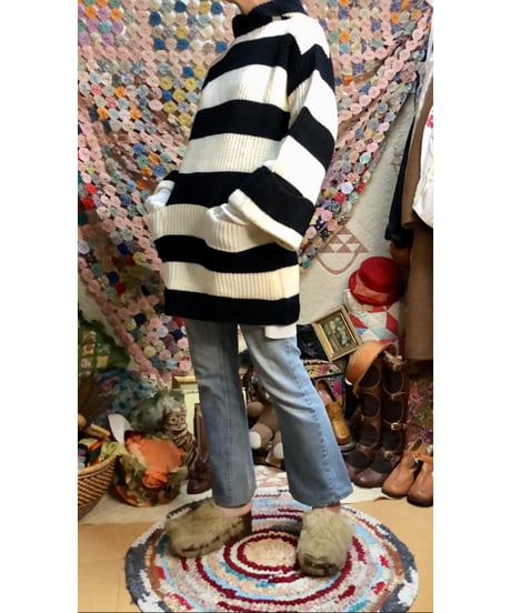 70s stripe hoodie knit