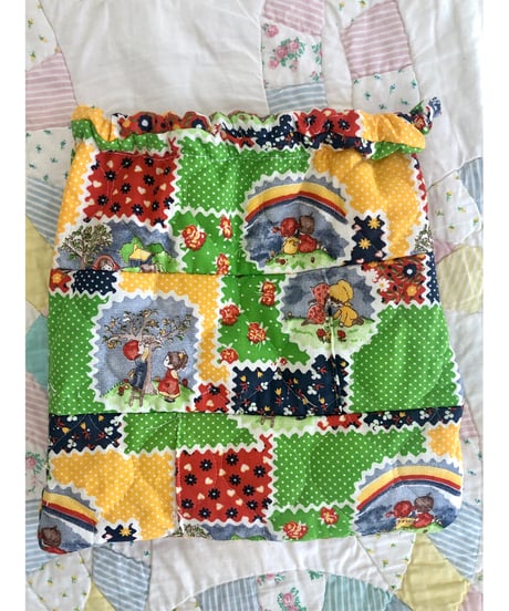 patchwork print quilting robe & bag set