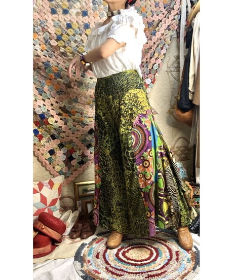 psychedelic print easy pants