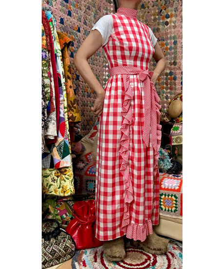 70s gingham dress