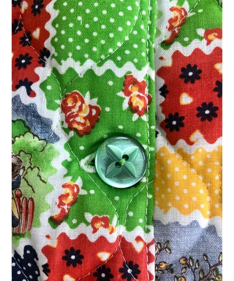 patchwork print quilting robe & bag set
