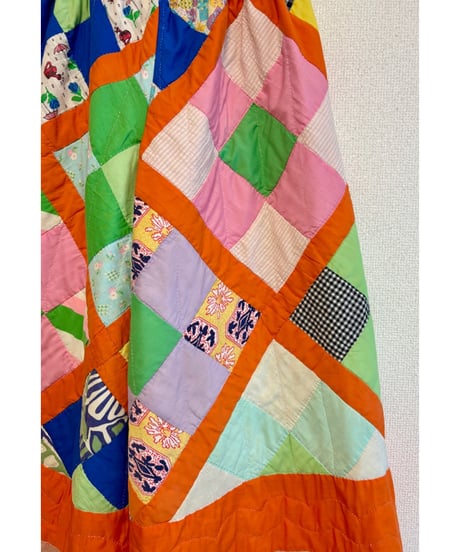 70s patchwork quilt wide leg pants