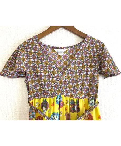 60's funny print summer dress