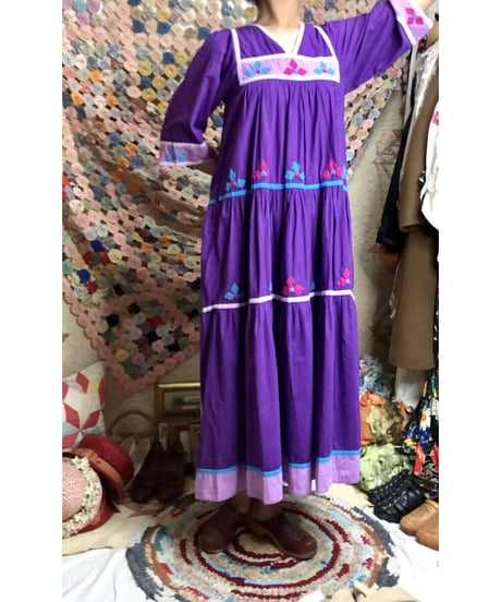 patchwork tiered dress