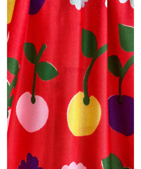 70s fruits and flower dress