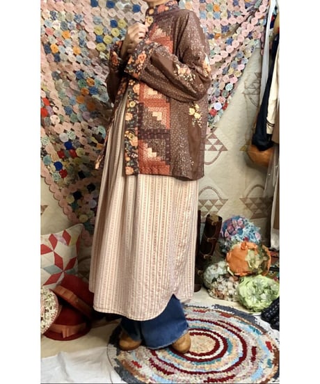 w.face flower patchwork  jacket