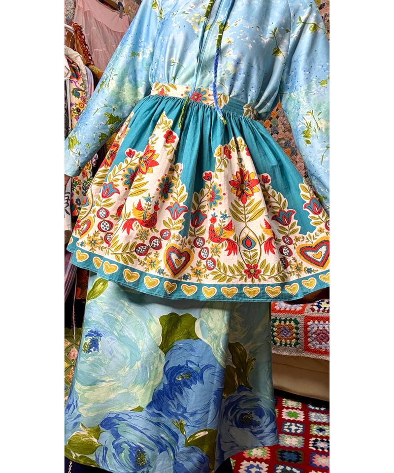 50-60s half apron | Quilt