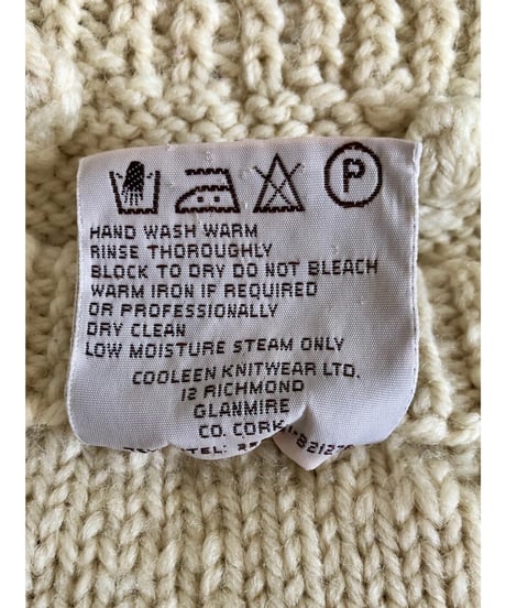 ireland hand knit shamrock motif sweater