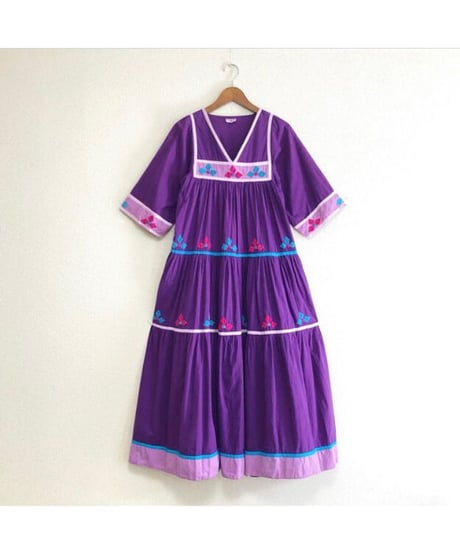 patchwork tiered dress