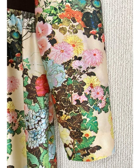 60-70s floral oriental dress