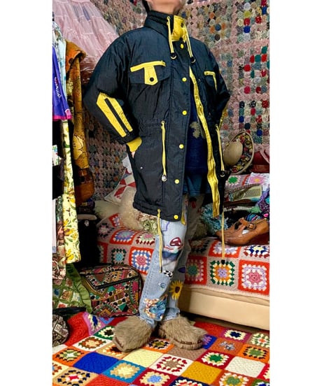 80s 2tone color blouson