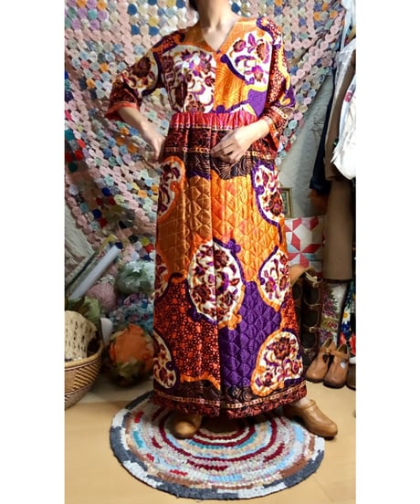 60s quilted  dress