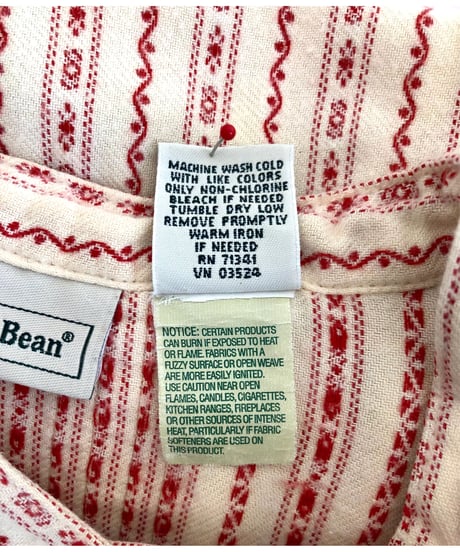l.l.bean flannel dress（red）