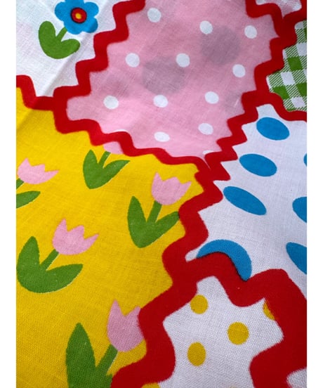 patchwork print super wide leg pants A（70s fabric）