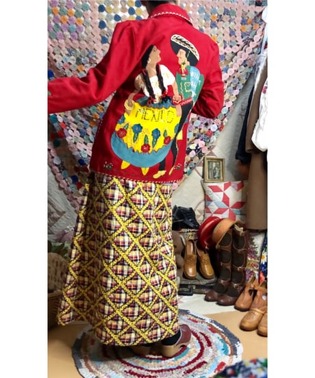 50s mexican wool patch jacket