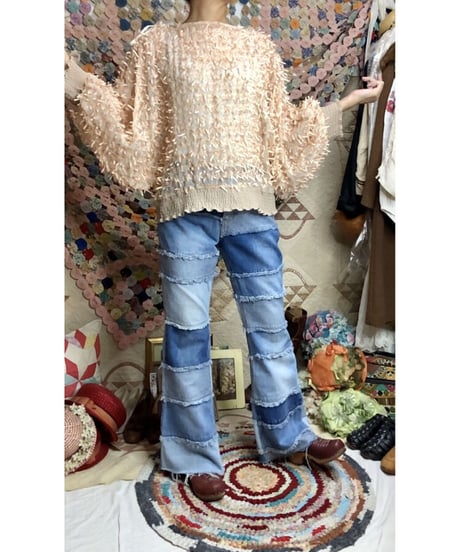 70-80's dolman sleeve ribbon tops